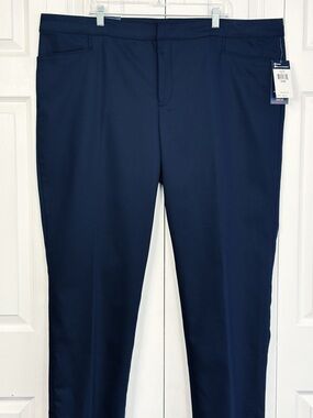 NWT Chaps Blue Super Stretch Slimming Fit Perfectly Polished Pants 24W